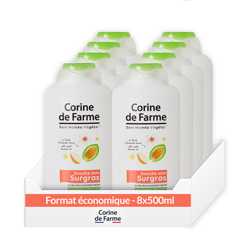 Pack económico - Douche Soin Surgras à l'huile d'Amande Douce - Corine de Farme