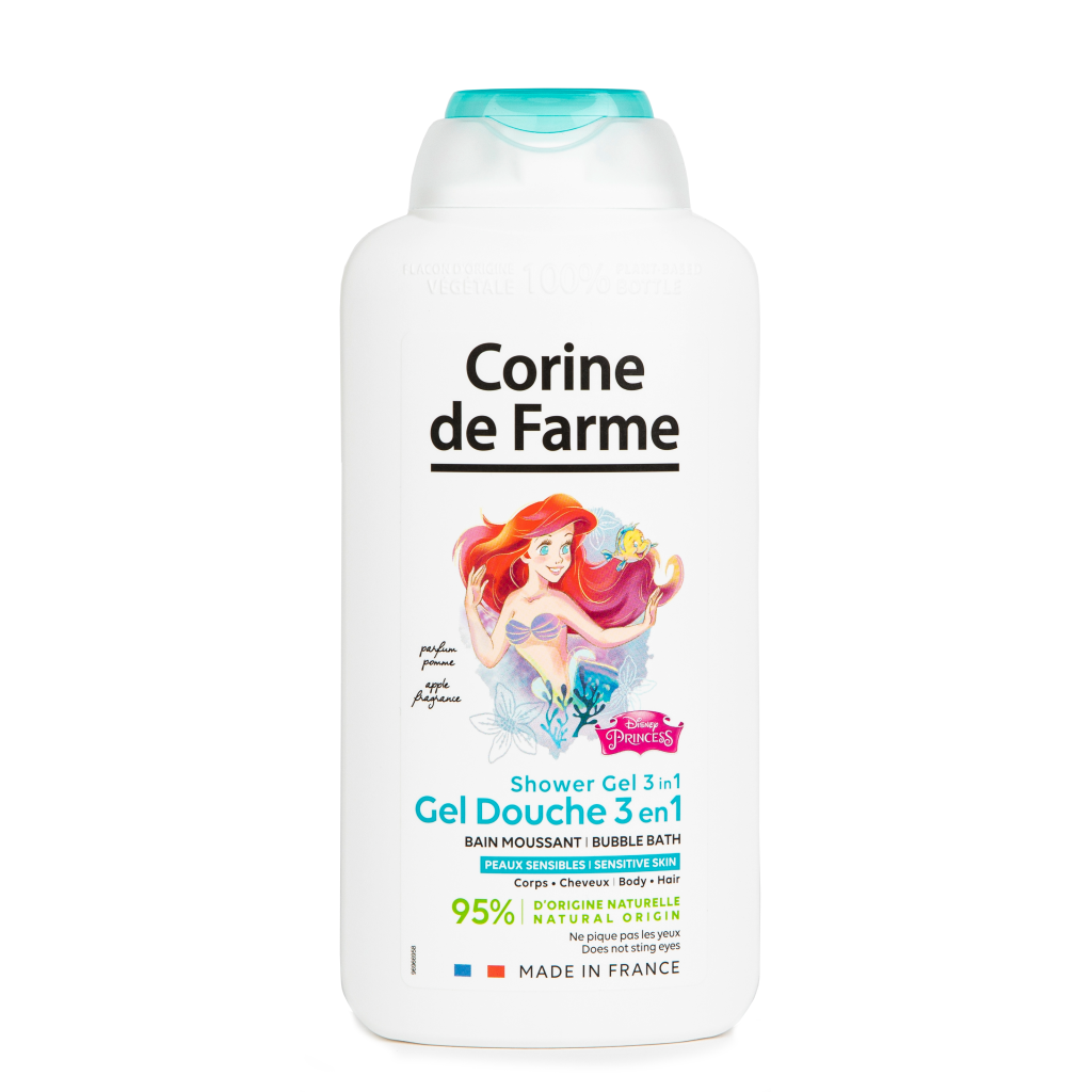 Gel de ducha 3 en 1 Cuerpo, Cabello & Baño de burbujas La Sirenita - Corine de Farme
