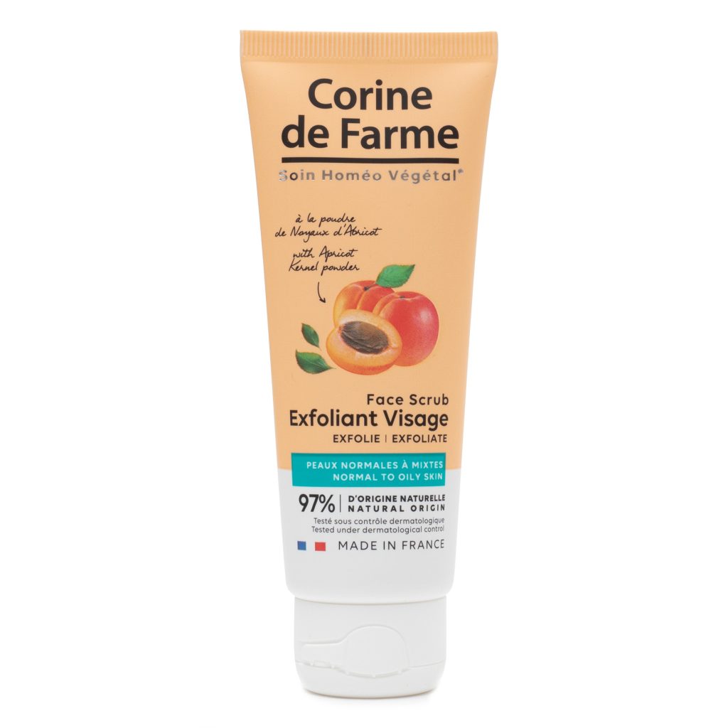 Exfoliante facial con polvo de hueso de albaricoque