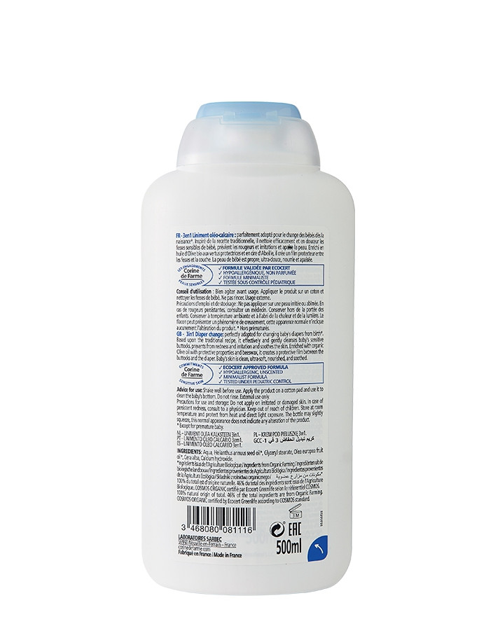 Bébé Bio Linimento para Zona del Pañal, 500 ml - jonzac